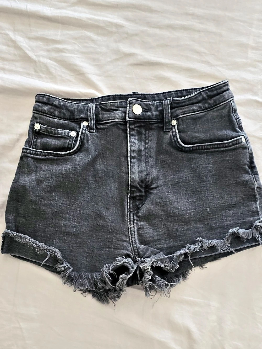 A New Day Black Frayed Jean Shorts